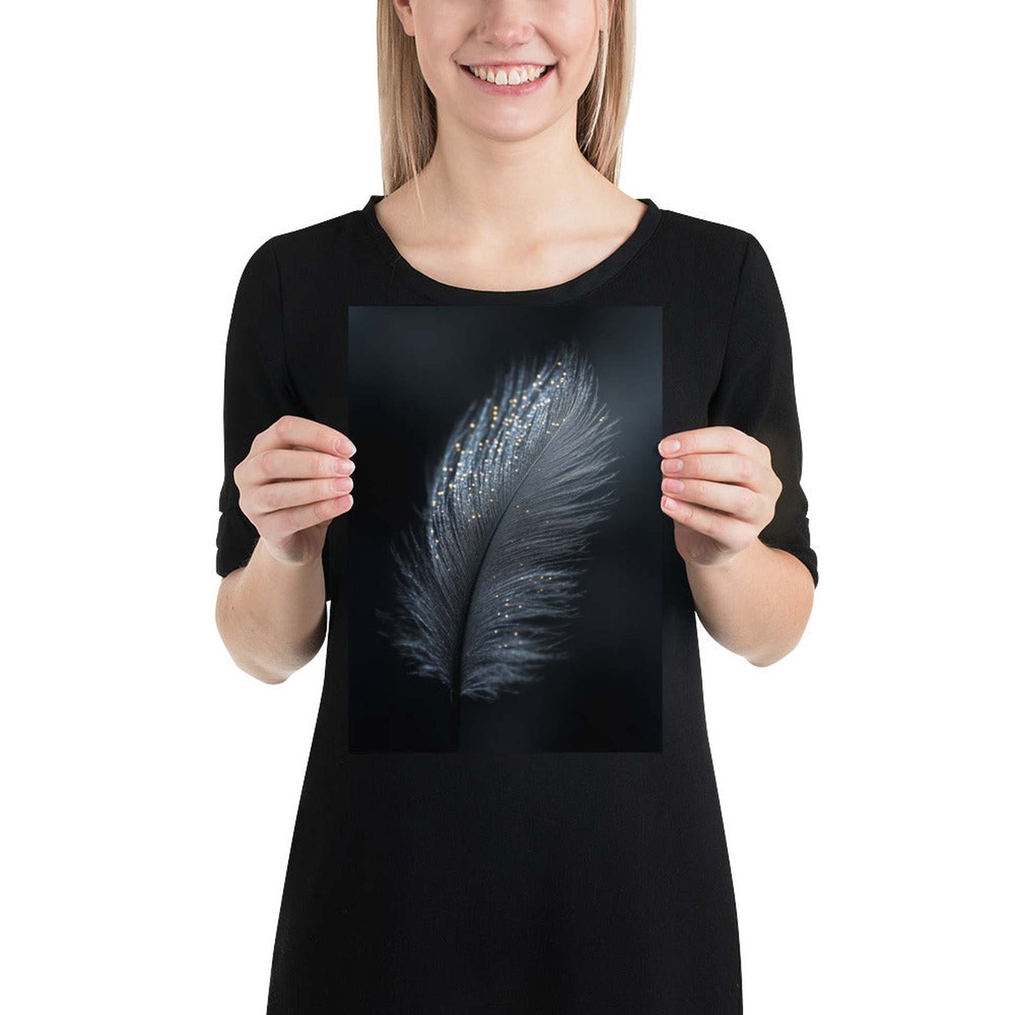 Ethereal Elegance – Feather-Inspired Art Poster