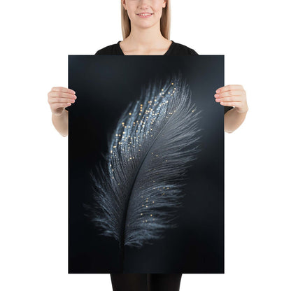 Ethereal Elegance – Feather-Inspired Art Poster